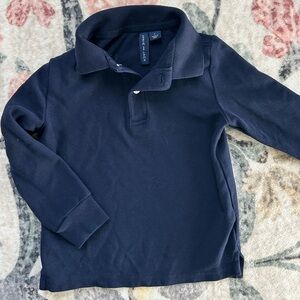 Janie and Jack Navy Long-Sleeve Polo